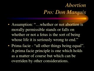 Abortion Pro: Don Marquis