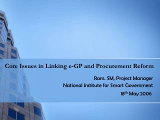 Core Issues in Linking e-GP and Procurement Reform
