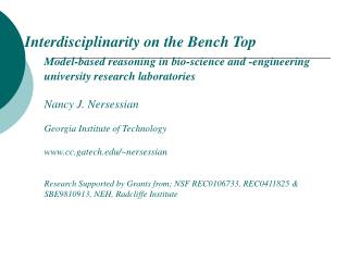 Research Contributors to Laboratory Studies Project