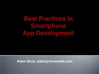 Adam Blum, adam@rhomobile