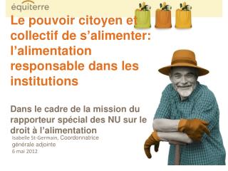 Isabelle St-Germain, Coordonnatrice générale adjointe 6 mai 2012