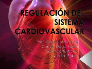 REGULACIÓN DEL SISTEMA CARDIOVASCULAR