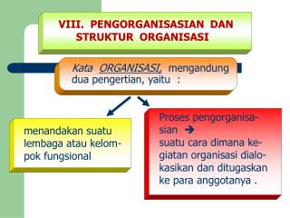 VIII. PENGORGANISASIAN DAN 	 STRUKTUR ORGANISASI