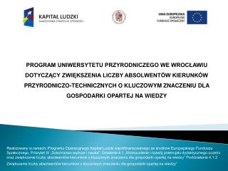 PROGRAM UNIWERSYTETU PRZYRODNICZEGO WE WROCŁAWIU