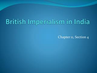 British Imperialism in India