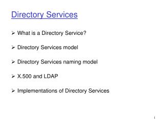 Directory Services