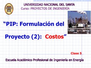 Curso: PROYECTOS DE INGENIERÍA