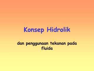 Konsep Hidrolik