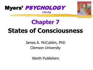 Myers’ PSYCHOLOGY 				(7th Ed)