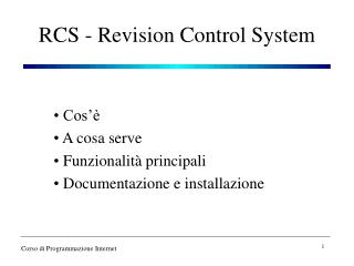RCS - Revision Control System