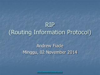 RIP (Routing Information Protocol)