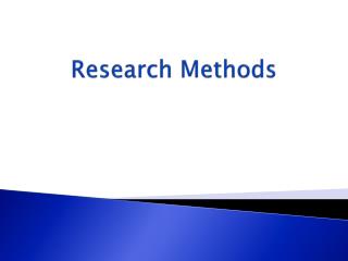 Research Methods