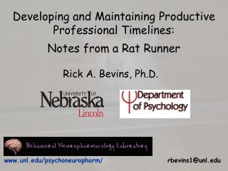 Developing and Maintaining Productive Professional Timelines: Notes from a Rat Runner