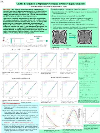 On the Evaluation of Optical Performace of Observing Instruments