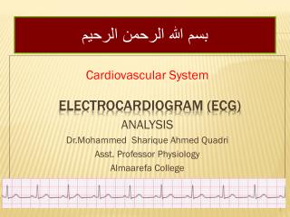 ELECTROCARDIOGRAM (ECG)