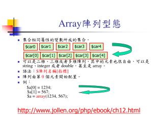 Array 陣列型態