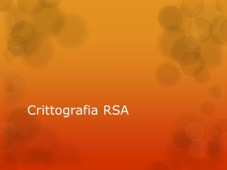 Crittografia RSA