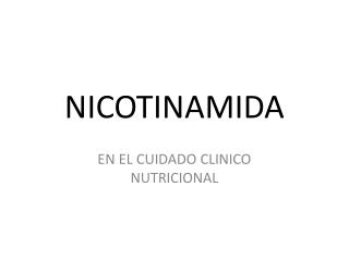 NICOTINAMIDA