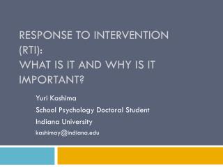 Response to Intervention (RTI): What is it and Why is it Important?