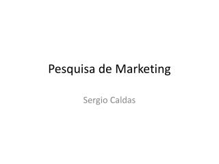Pesquisa de Marketing