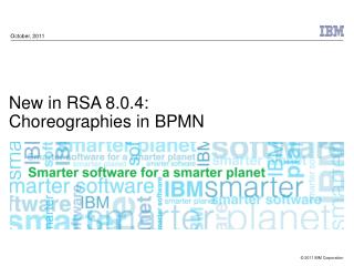 New in RSA 8.0.4: Choreographies in BPMN
