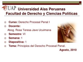 Universidad Alas Peruanas Facultad de Derecho y Ciencias Políticas