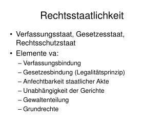 Rechtsstaatlichkeit