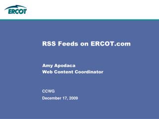 RSS Feeds on ERCOT