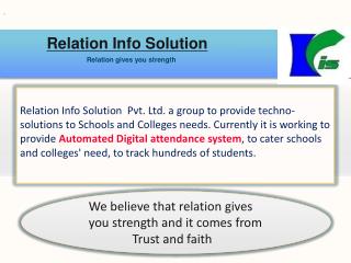 Relation Info Solution