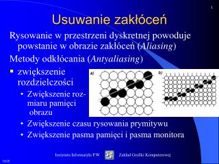 Usuwanie zakłóceń