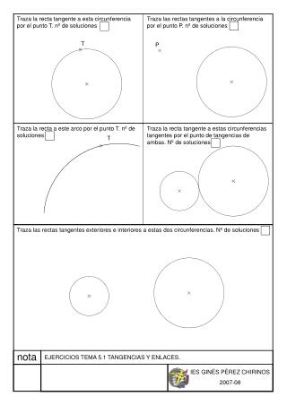 EJERCICIOS TEMA 5.1 TANGENCIAS Y ENLACES.