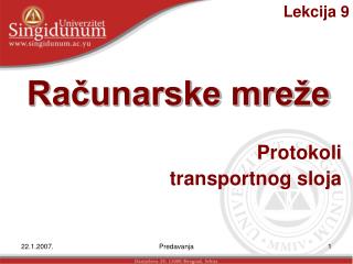 Protokoli transportnog sloja