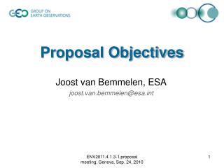 Proposal Objectives