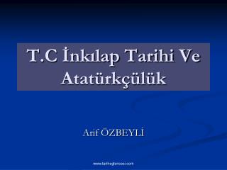 T.C İnkılap Tarihi Ve Atatürkçülük