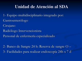 Unidad de Atención al SDA