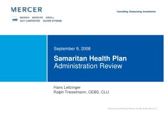 Samaritan Health Plan Administration Review