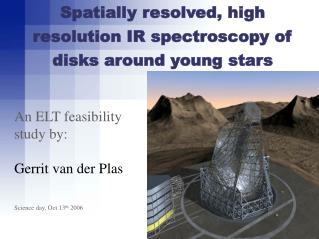 Spatially resolved, high resolution IR spectroscopy of disks around young stars