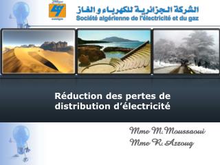 Réduction des pertes de distribution d’électricité