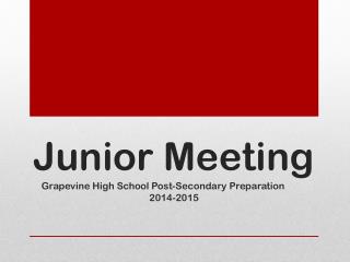 Junior Meeting