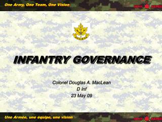 INFANTRY GOVERNANCE