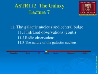 11. The galactic nucleus and central bulge 11.1 Infrared observations (cont.)