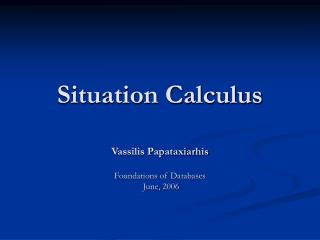 Situation Calculus