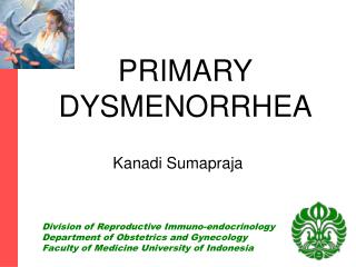 PRIMARY DYSMENORRHEA