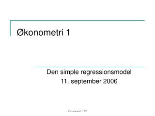 Økonometri 1