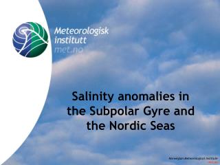 Norwegian Meteorological Institute met.no