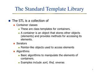 The Standard Template Library