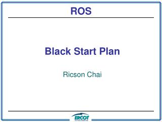 Black Start Plan