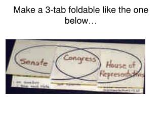 Make a 3-tab foldable like the one below…