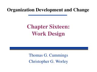 Organization Development and Change