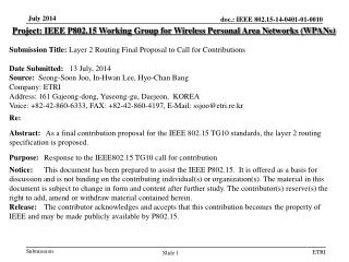 Project: IEEE P802.15 Working Group for Wireless Personal Area Networks (WPANs)